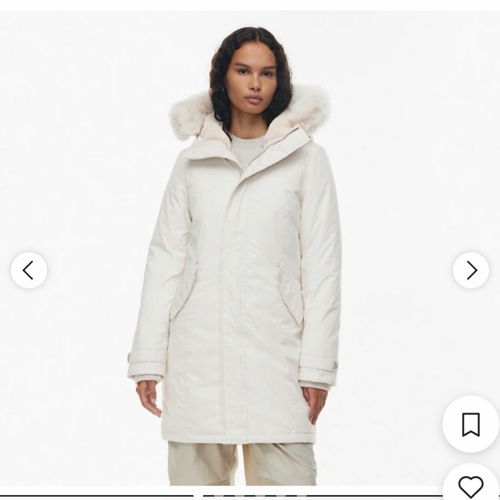 Aritzia The New Summit TNA Parka Matte Pearl Cream